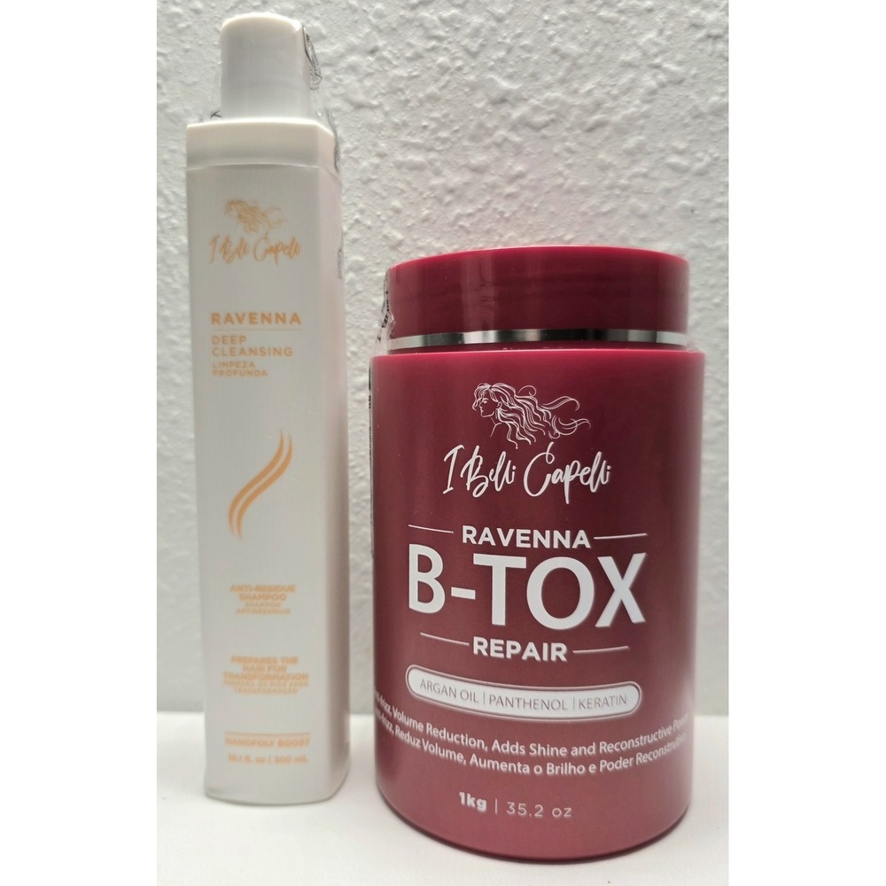 I Belli Capelli Ravenna B-TOX repair Kit 35.2oz & Shampoo 10.1 oz New!!